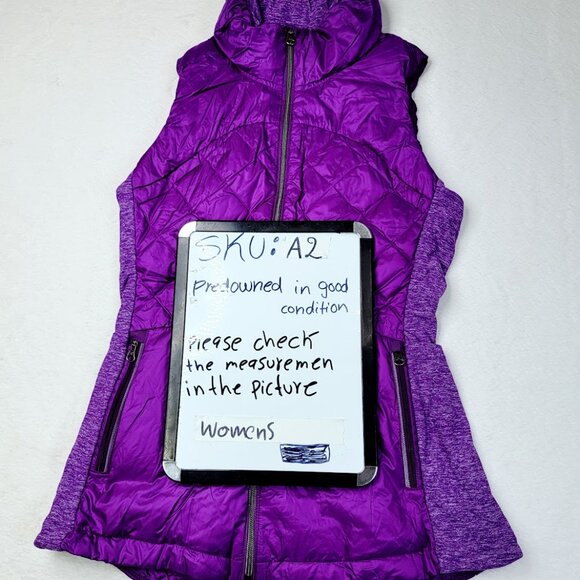 Lululemon Women's Tender Violet Down For A Run Slim Full-Zip Puffer Vest Size 6 - Picture 7 of 7